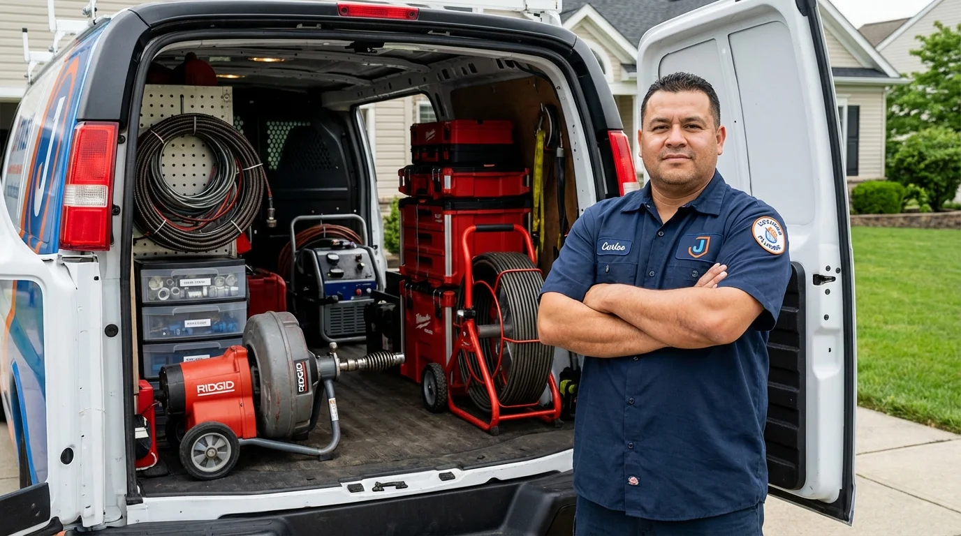Professional drain cleaning equipment and Johns Plumbing LLC plumber in Tombstone