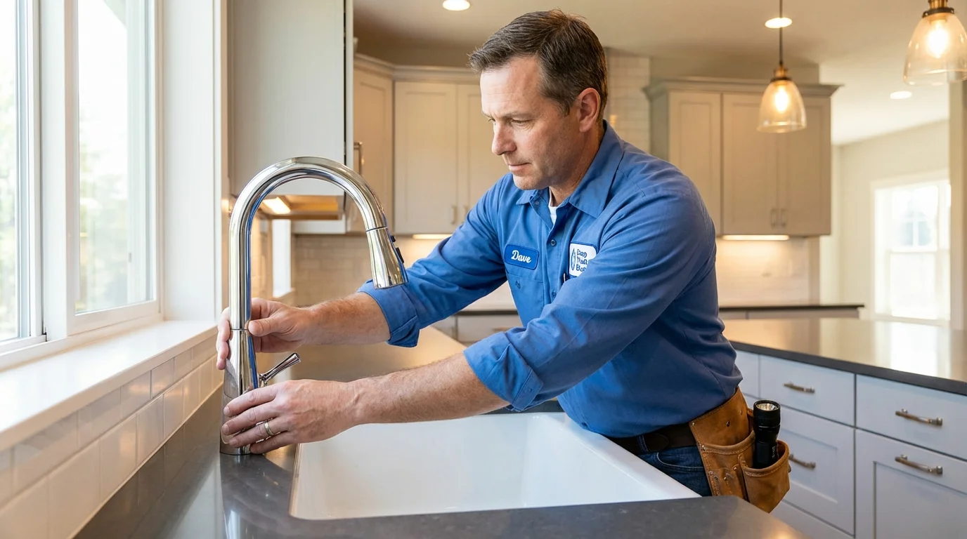 Kitchen faucet installation by Johns Plumbing LLC in Tombstone